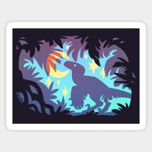 Stargazing Dino (Blue Variant) Sticker